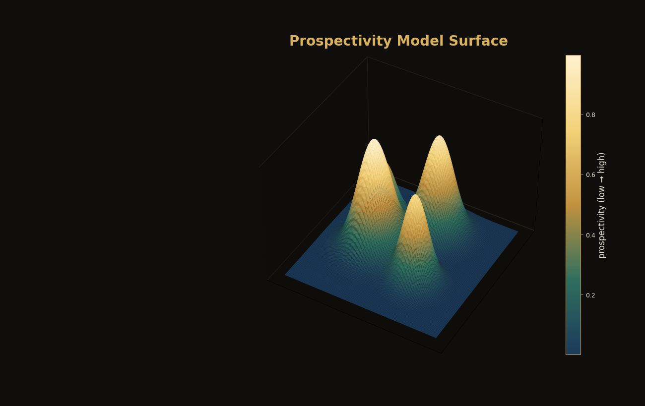 Prospectivity model surface